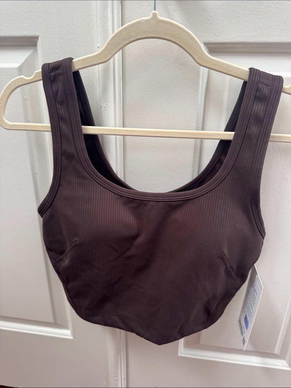 Lululemon Wunder Train Scoop Neck Rib - Size 8 - Espresso color
